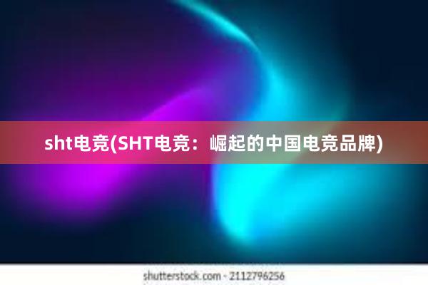 sht电竞(SHT电竞：崛起的中国电竞品牌)