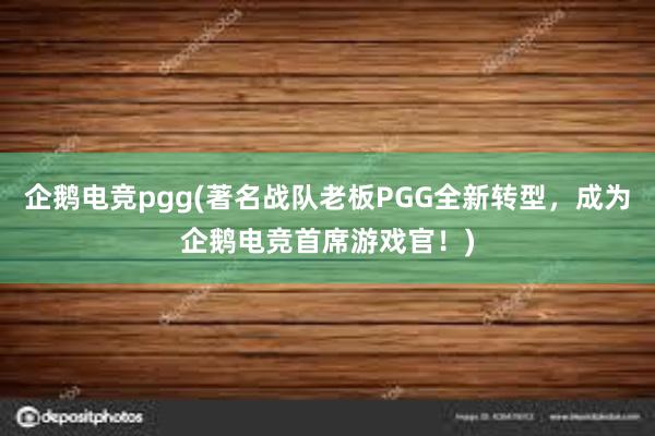 企鹅电竞pgg(著名战队老板PGG全新转型，成为企鹅电竞首席游戏官！)