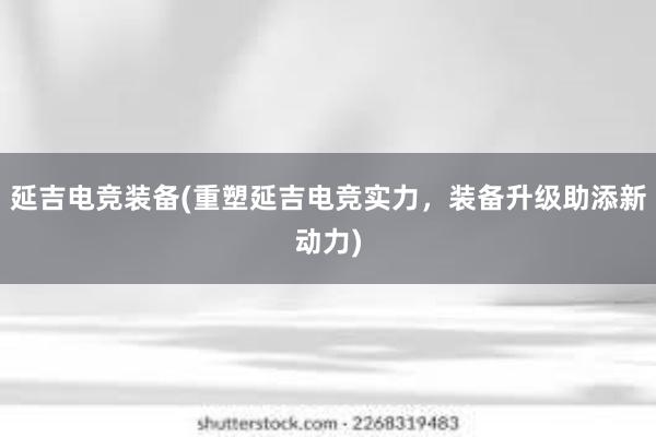 延吉电竞装备(重塑延吉电竞实力，装备升级助添新动力)