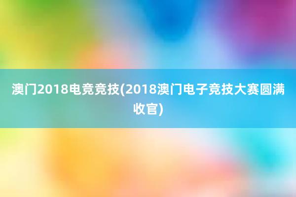 澳门2018电竞竞技(2018澳门电子竞技大赛圆满收官)