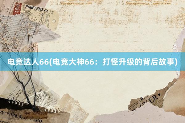 电竞达人66(电竞大神66：打怪升级的背后故事)