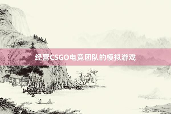 经营CSGO电竞团队的模拟游戏