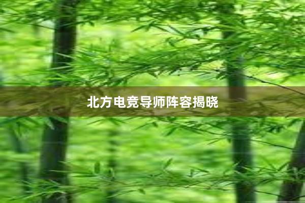 北方电竞导师阵容揭晓