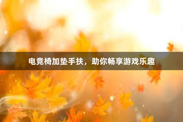 电竞椅加垫手扶，助你畅享游戏乐趣