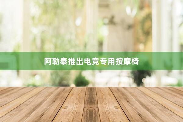 阿勒泰推出电竞专用按摩椅